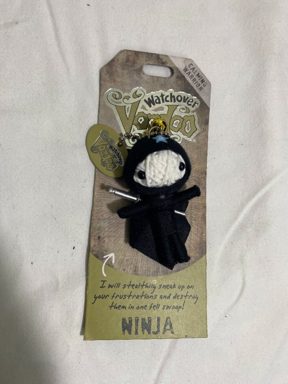 Watchover Voodoo Ninja Doll Keychain Calming Warrior Plush Charm w/ Tag